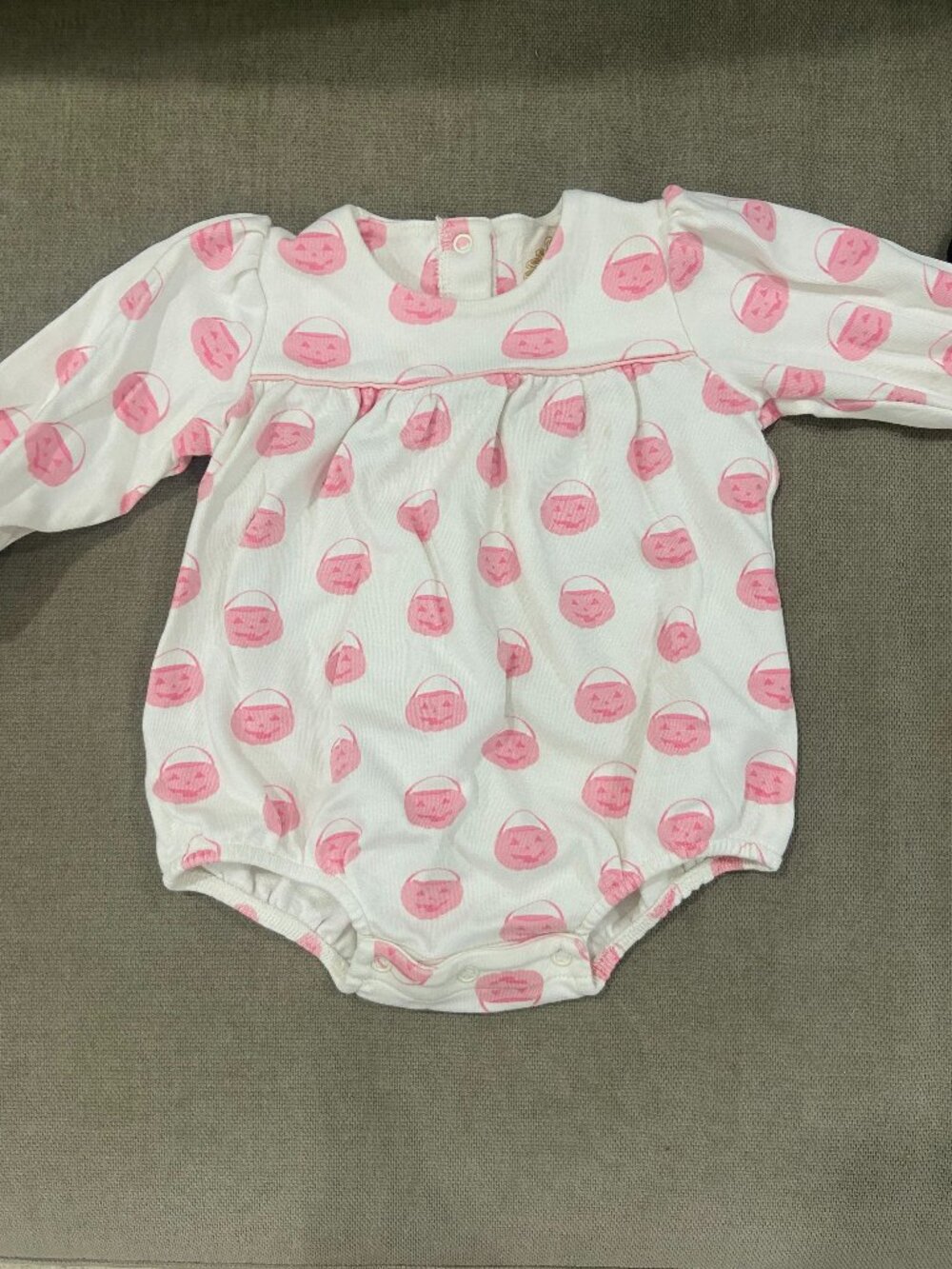 Girls Pumpkin Print Beaufort Bonnet Company Bubble